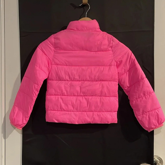 3/$20 Joe Fresh Girls Size Small Lightweight Pink Puffer Jacket - Picture 3 of 6